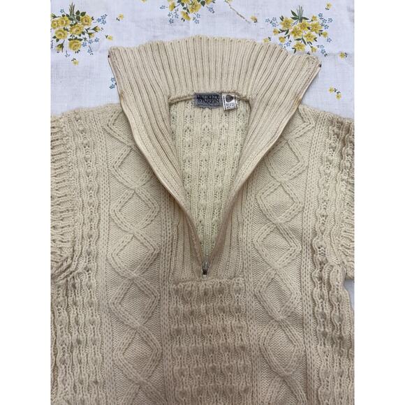 Irish Aran Wool Winter Set Sweater Scarves Mittens Hat Hackett Turpin Ireland - Picture 2 of 16